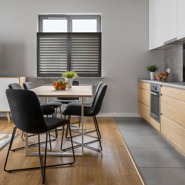 shutters in dining room